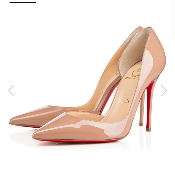 Christian Louboutin Iriza Patent Nude Heels - Picture 2 of 9